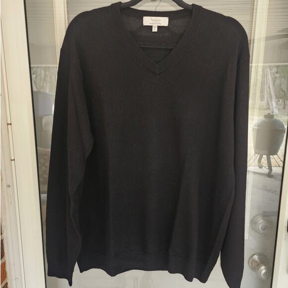 Turnbury Other - Turnbury Sweater Mens L Black 100% Extra Fine Merino Wool